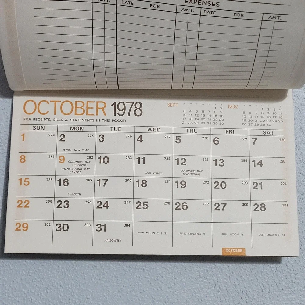 1978 Clintonville CoopWall Calendar Pencil Holder‎ Clintonville Wisconsin